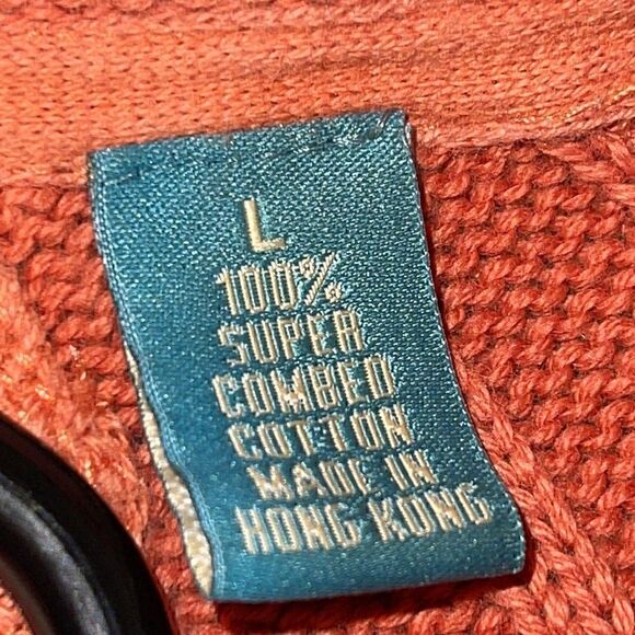 Tommy Bahama sweater Mens large super combed cotton knit pullover Hong Kong - Picture 6 of 10